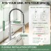 Kitchen Faucet with Pull Down Sprayer Stainless Steel Single Handle Pull Out Spring Sink Faucets